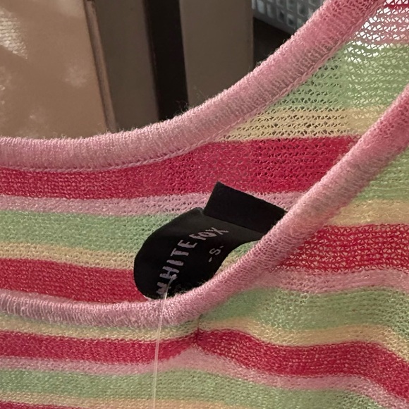 White Fox -Thinking 'Bout You Lately Mini Dress Watermelon Stripe- SM - Picture 12 of 12